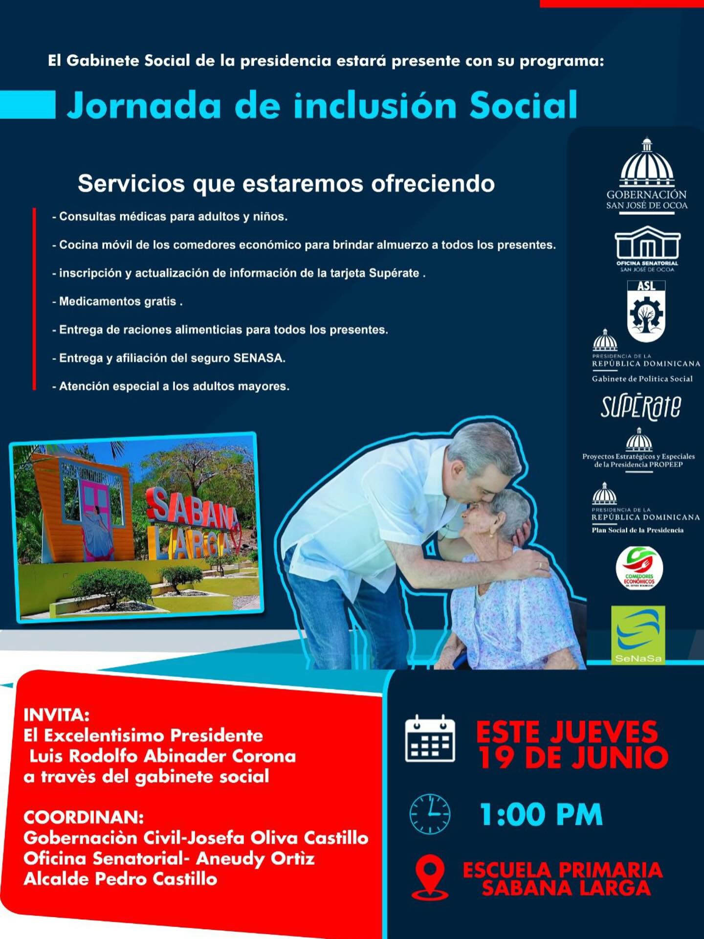 Gran Jornada de Inclusión Social en Sabana Larga: ¡Te Esperamos Este Jueves 19 de Junio!